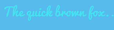 Image with Font Color 43E3F0 and Background Color 56BAEC